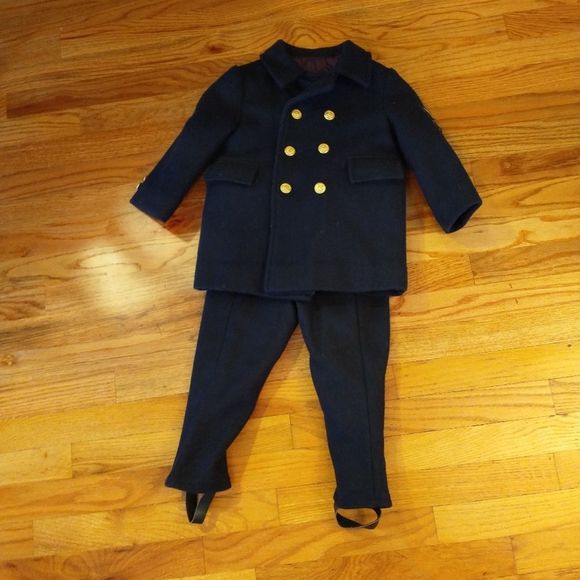 Vintage Other - Vintage Fieldston Navy wool pea coat and trousers  size 3